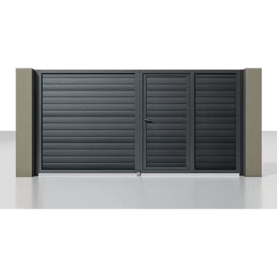 Распашные ворота Prestige 3500x2000 мм со встроенной калиткой