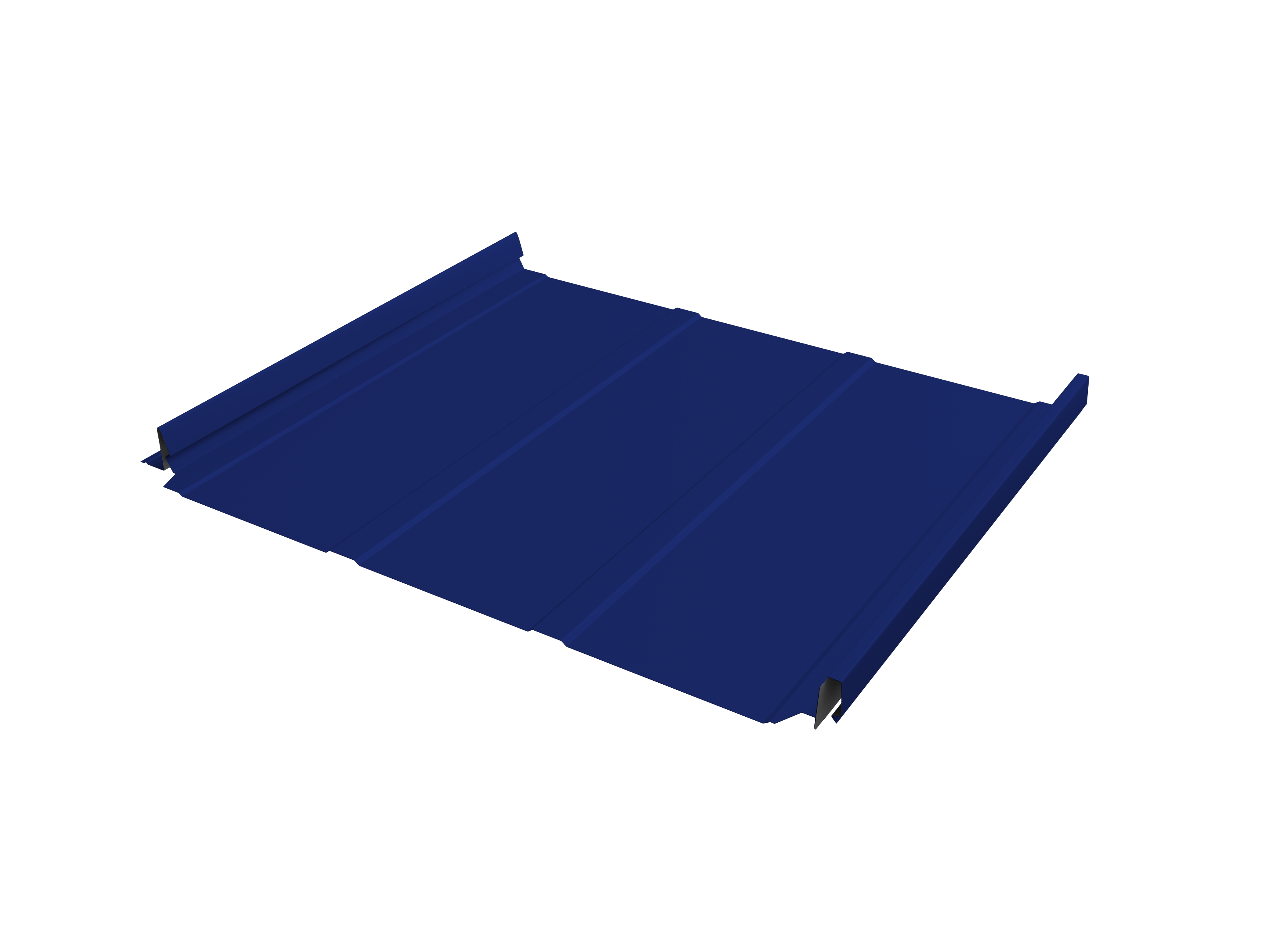 Кликфальц Pro Line Grand Line 0,45 PE с пленкой на замках RAL 5002 ультрамариново-синий