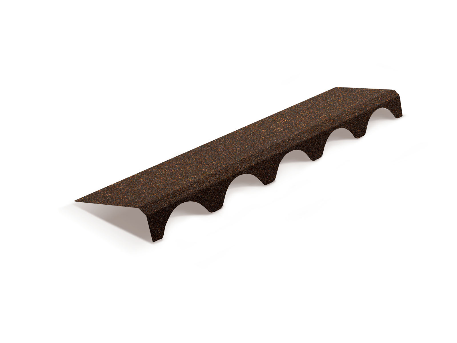 Элемент подконьковый для композитной черепицы Metrotile Romana айрон-барк (1,1м)