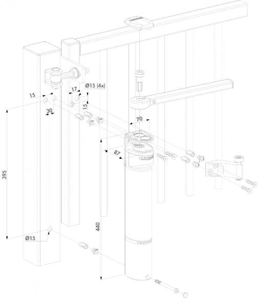 Доводчик для калитки VERTICLOSE-2-ZILV LOCINOX