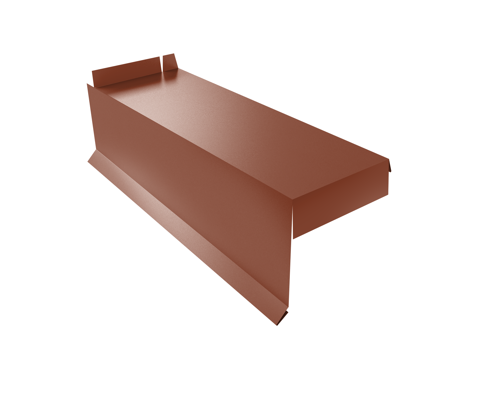 Планка торцевая сегментная Квадро профи Левая стартовая 0,45 PE RAL 8004 терракота