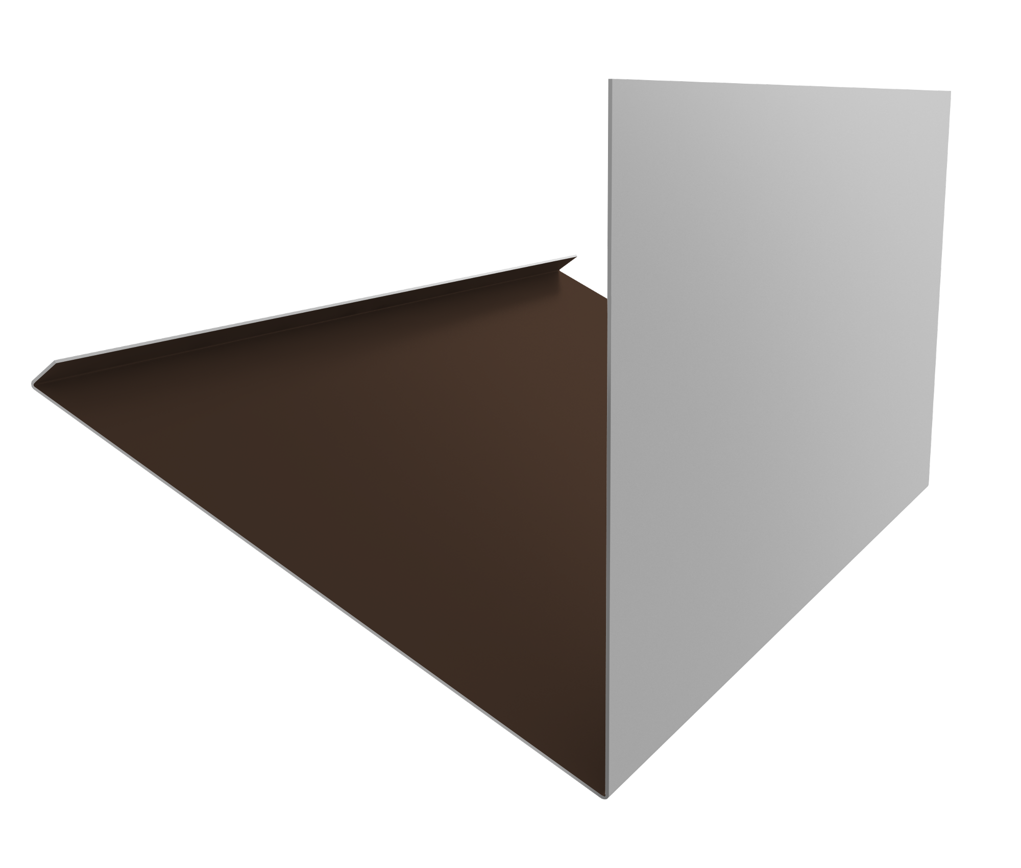 Планка примыкание верхнее к трубе фальц 0,45 Drap ST RAL 8017 шоколад (2м)