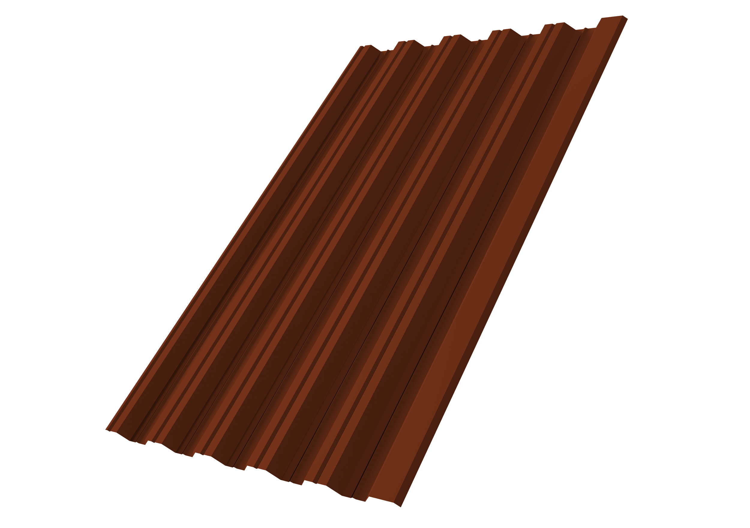 Профнастил НС35R Grand Line 0,45 PE RAL 3009 оксидно-красный