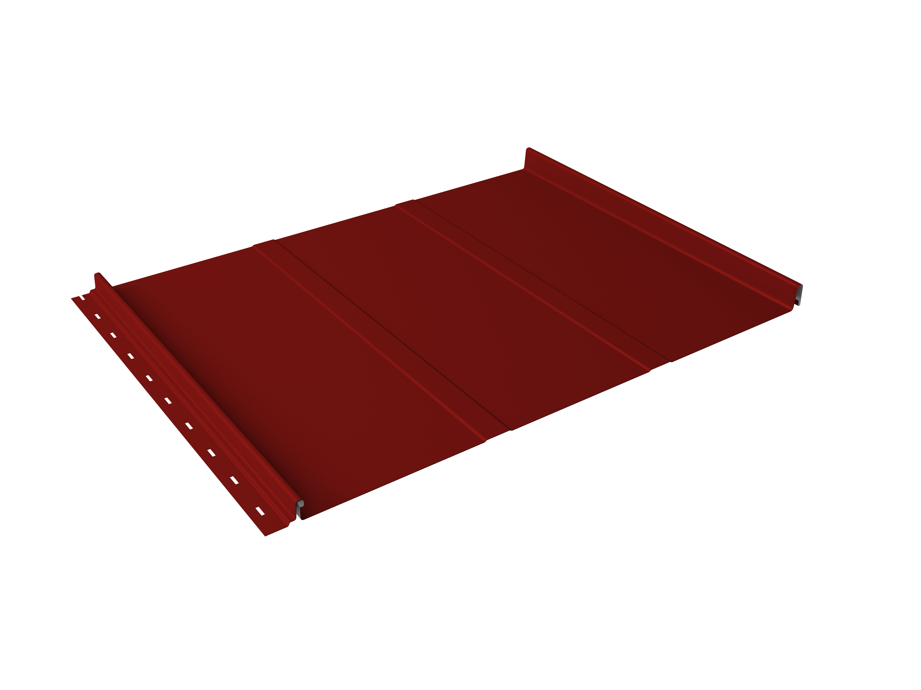 Кликфальц Line Grand Line 0,45 PE с пленкой на замках RAL 3011 коричнево-красный