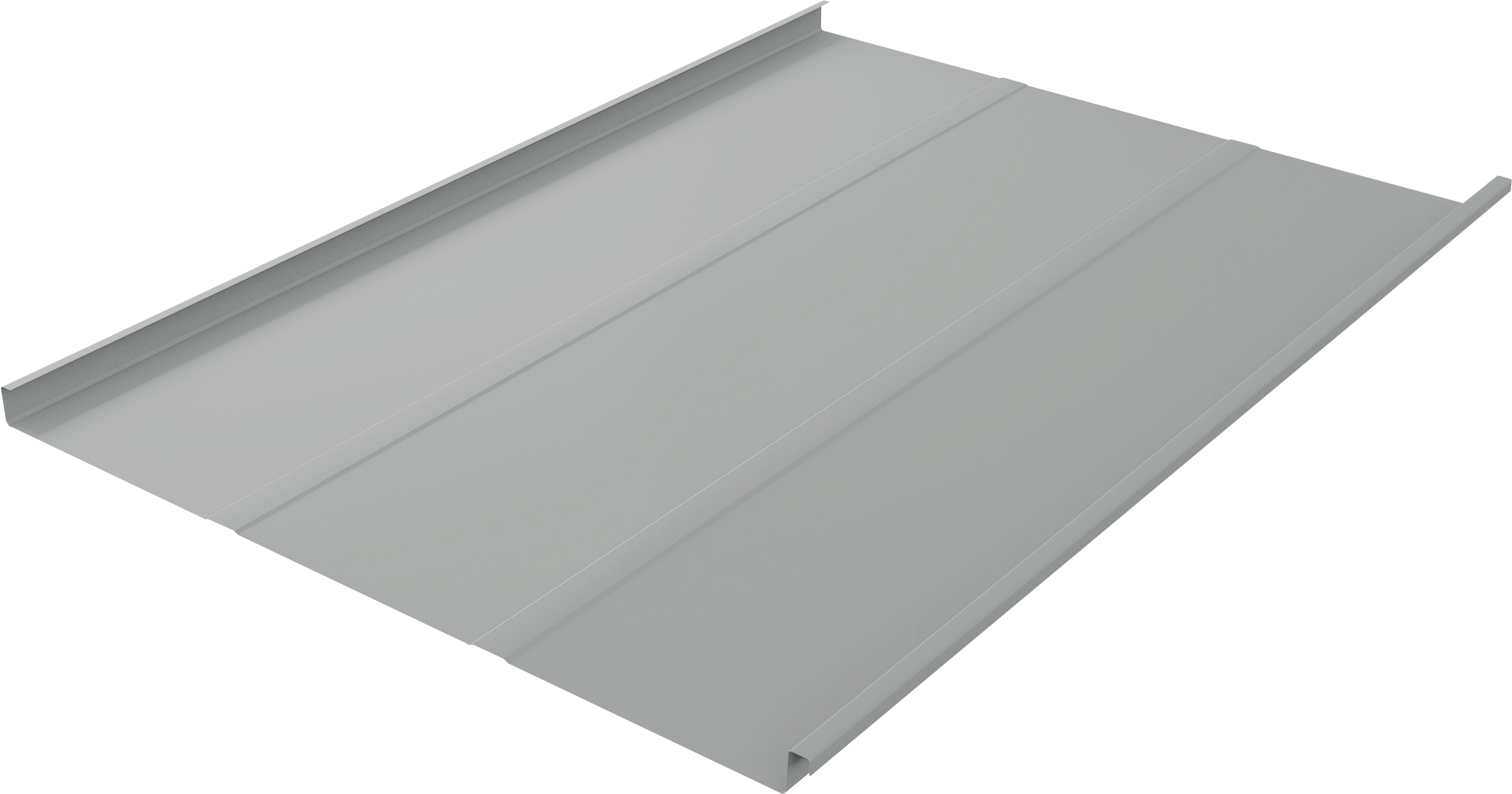 Фальц двойной стоячий Line Grand Line 0,5 Satin с пленкой на замках RAL 9006 бело-алюминиевый