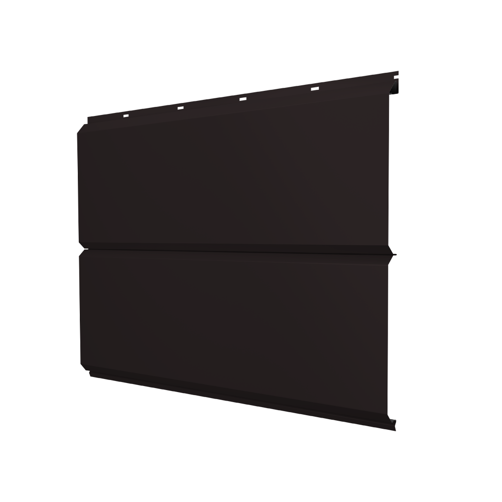 Софит ЭкоБрус new Grand Line без перфорации 0,5 PurPro Matt 275 с пленкой RAL 9005 черный