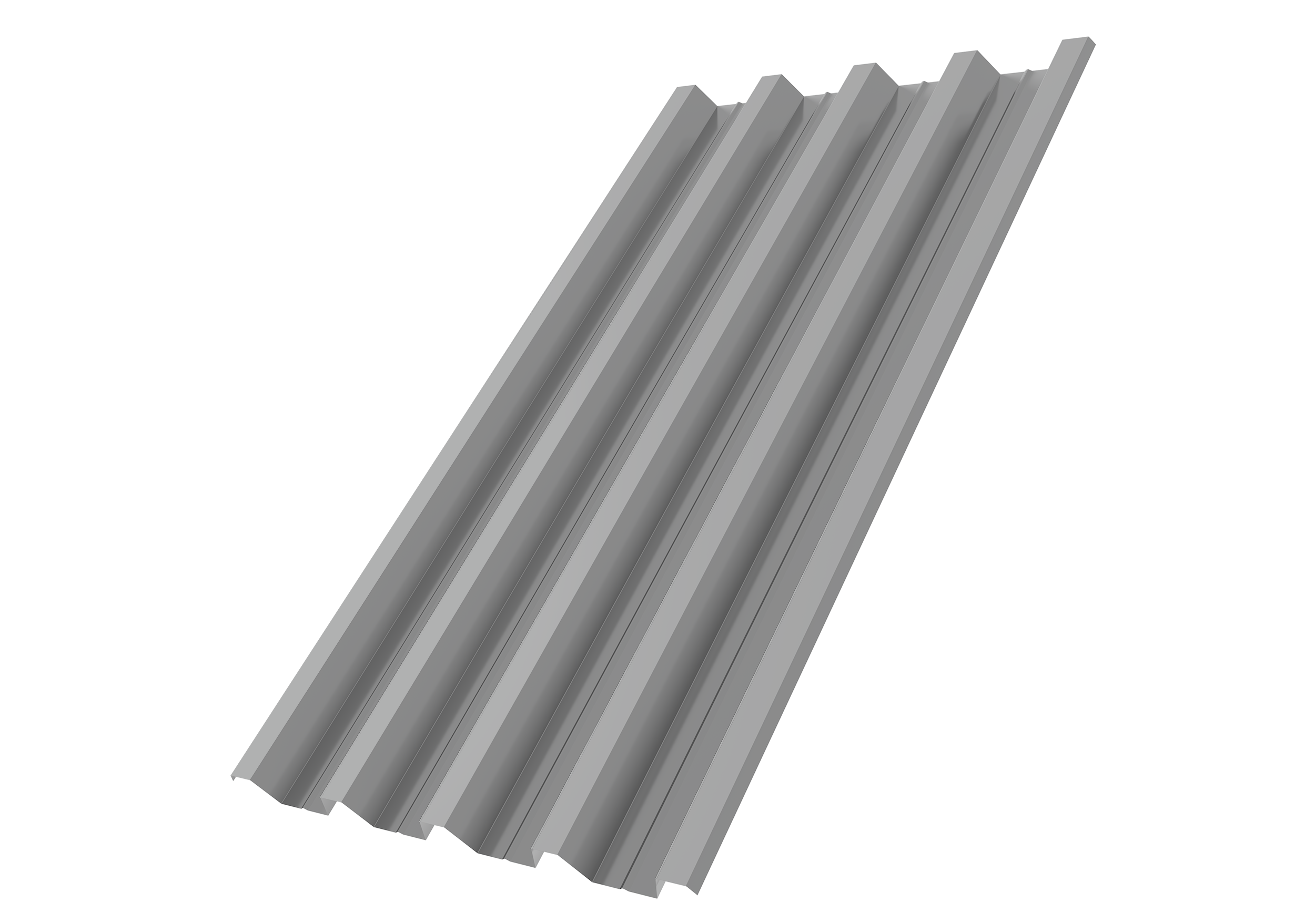 Профнастил Н60R v01 Grand Line 0,5 Satin RAL 9006 бело-алюминиевый