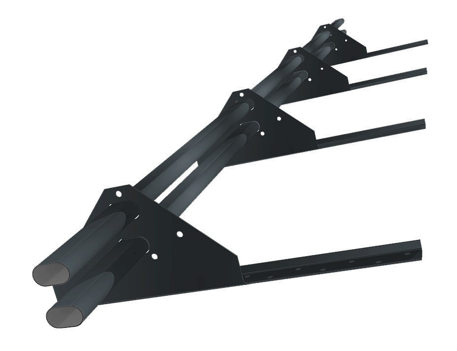 Снегозадержатель трубчатый на сендвич-панель/профнастил RAL 7016 3м