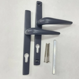 Ручка для замка в калитку Евро-25 нажимная. Цвет-Графитовый 7024