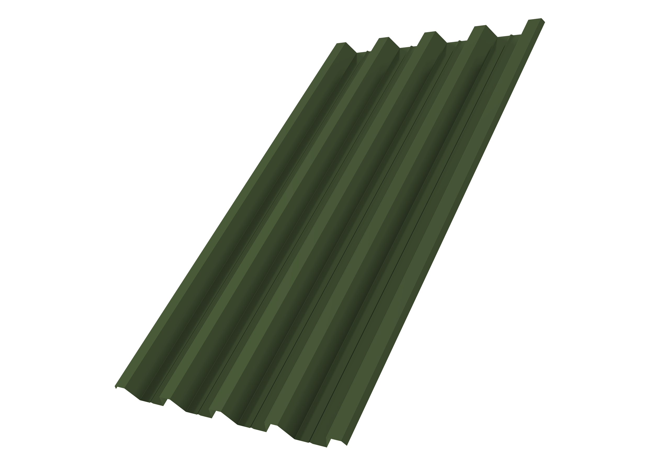 Профнастил Н60R v01 Grand Line 0,5 Satin Matt TX RAL 6020 хромовая зелень