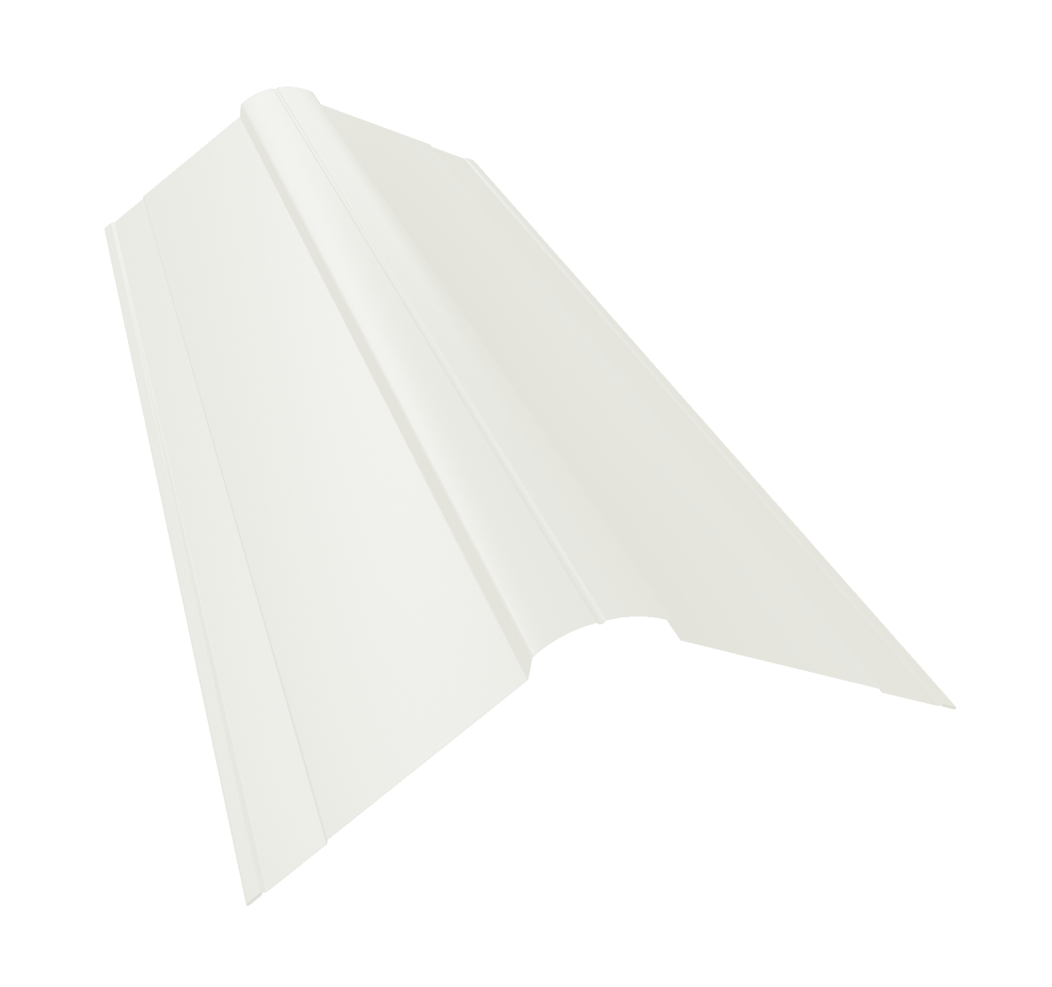 Планка конька фигурного 150x150 0,7 PE с пленкой RAL 9003 сигнальный белый (2м)