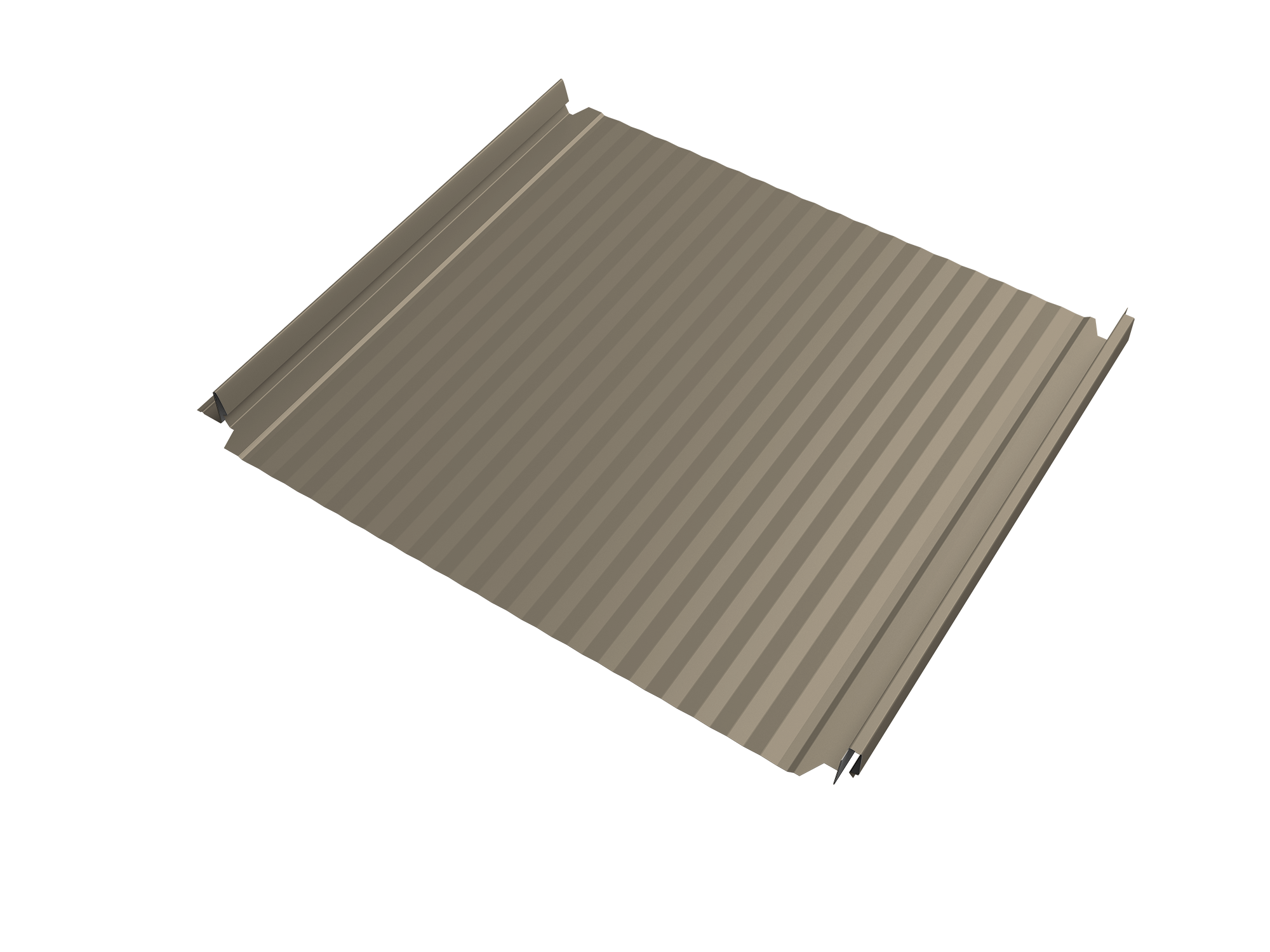 Кликфальц Double Pro Gofr Grand Line 0,45 PE с пленкой на замках RAL 1015 светлая слоновая кость