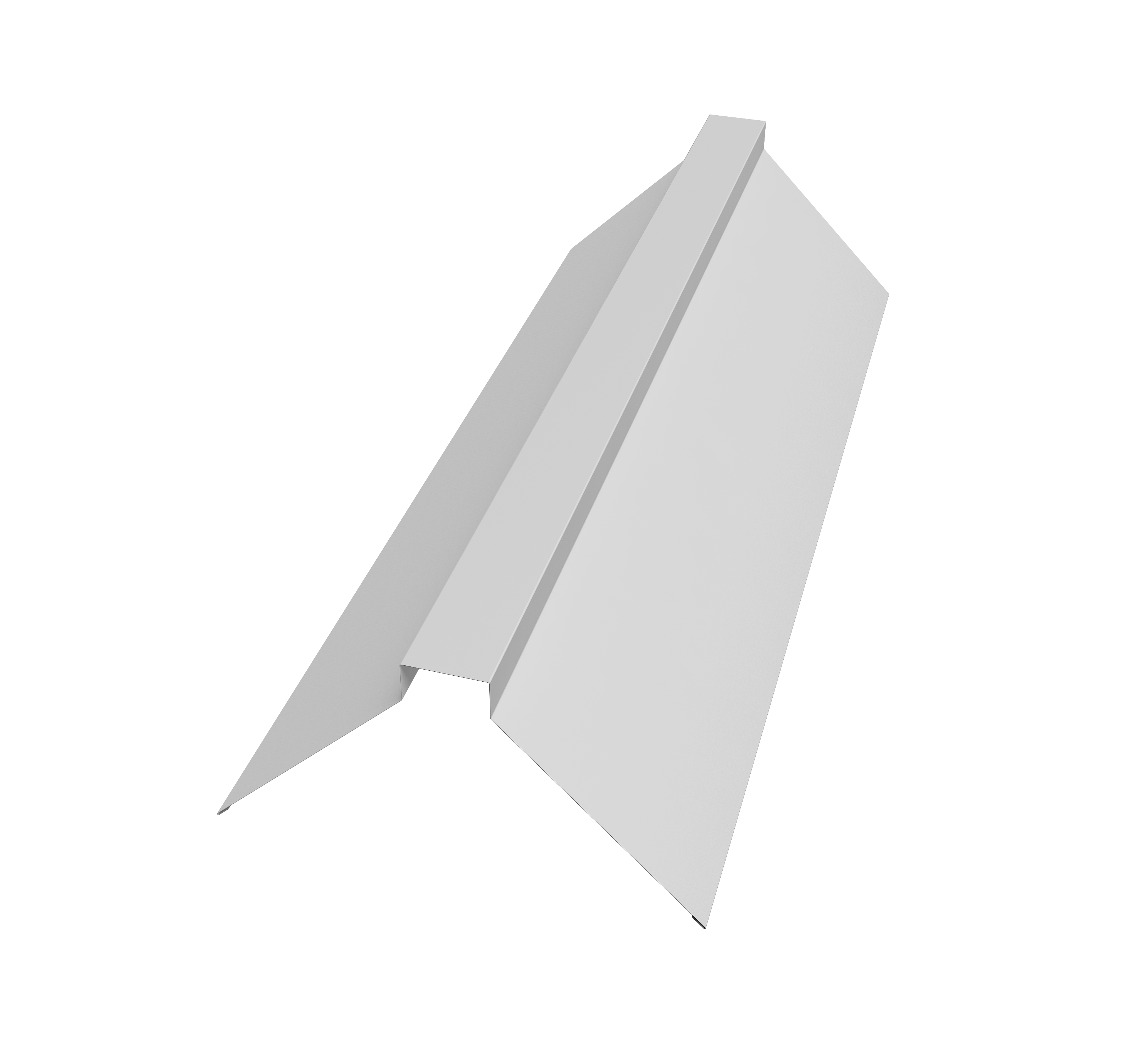 Планка конька плоского 175х50х175 0,4 PE с пленкой RAL 9003 сигнальный белый (3м)