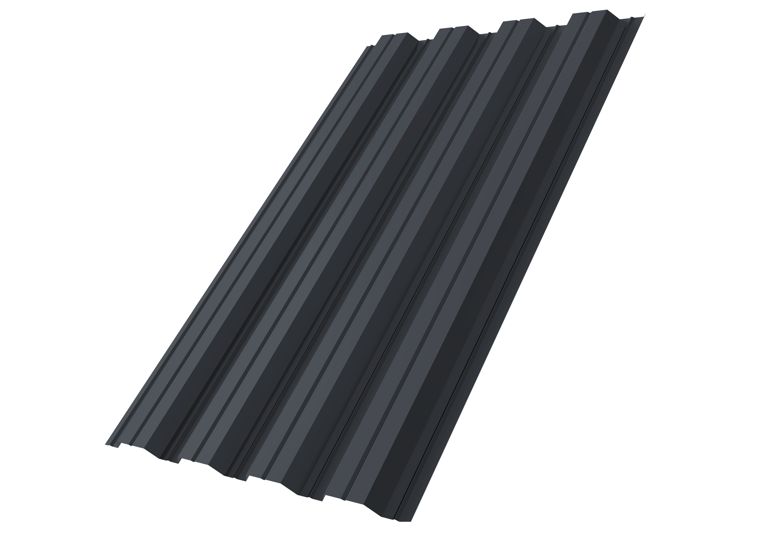 Профнастил НС44A Grand Line 0,5 Velur X RAL 7024 мокрый асфальт