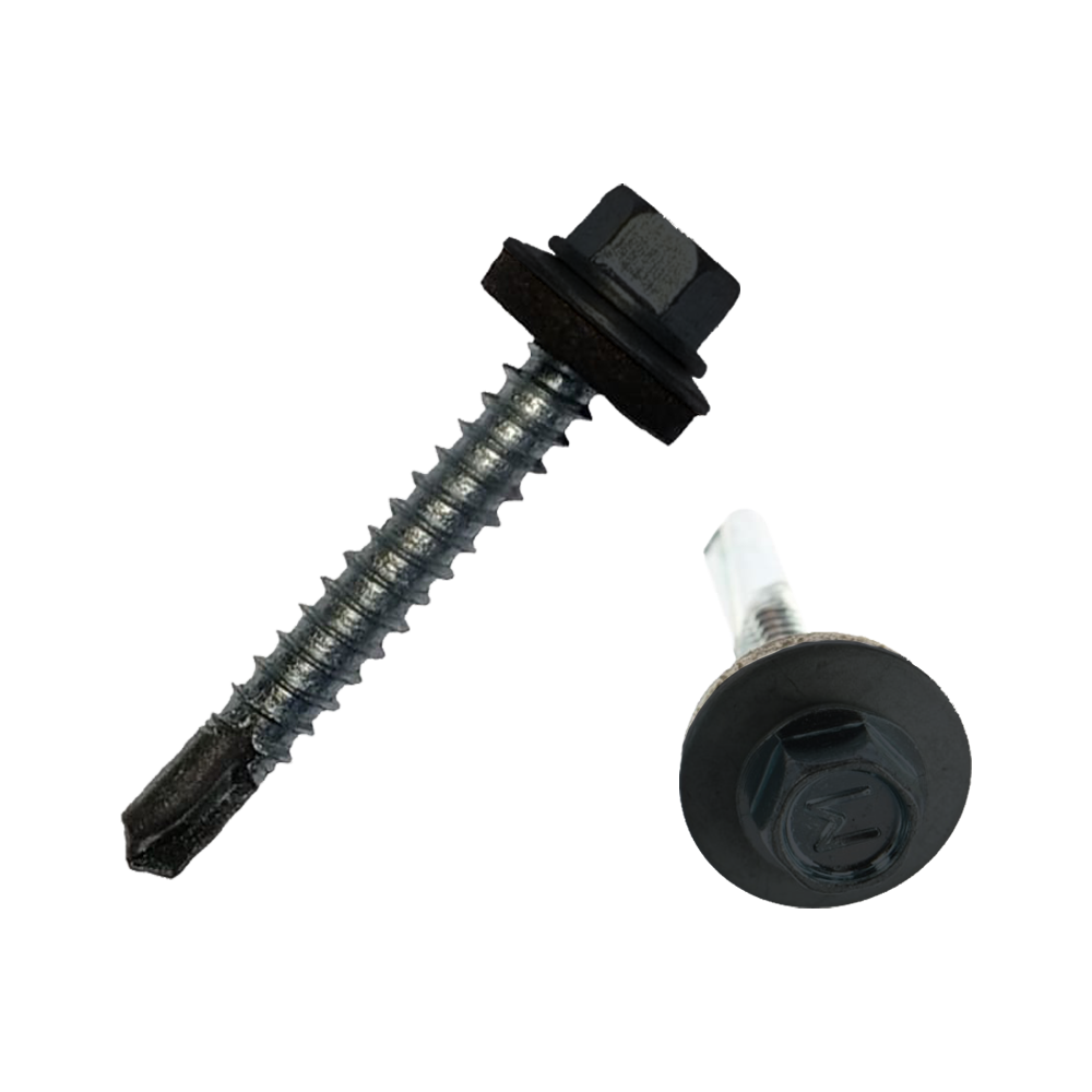 Саморез по металлу Daxmer 5,5х32 (250шт) сверло №3 RAL 7024