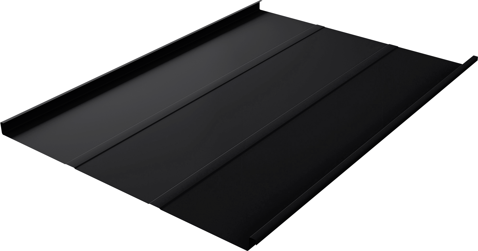 Фальц двойной стоячий Line Grand Line 0,5 Drap с пленкой на замках RAL 9005 черный