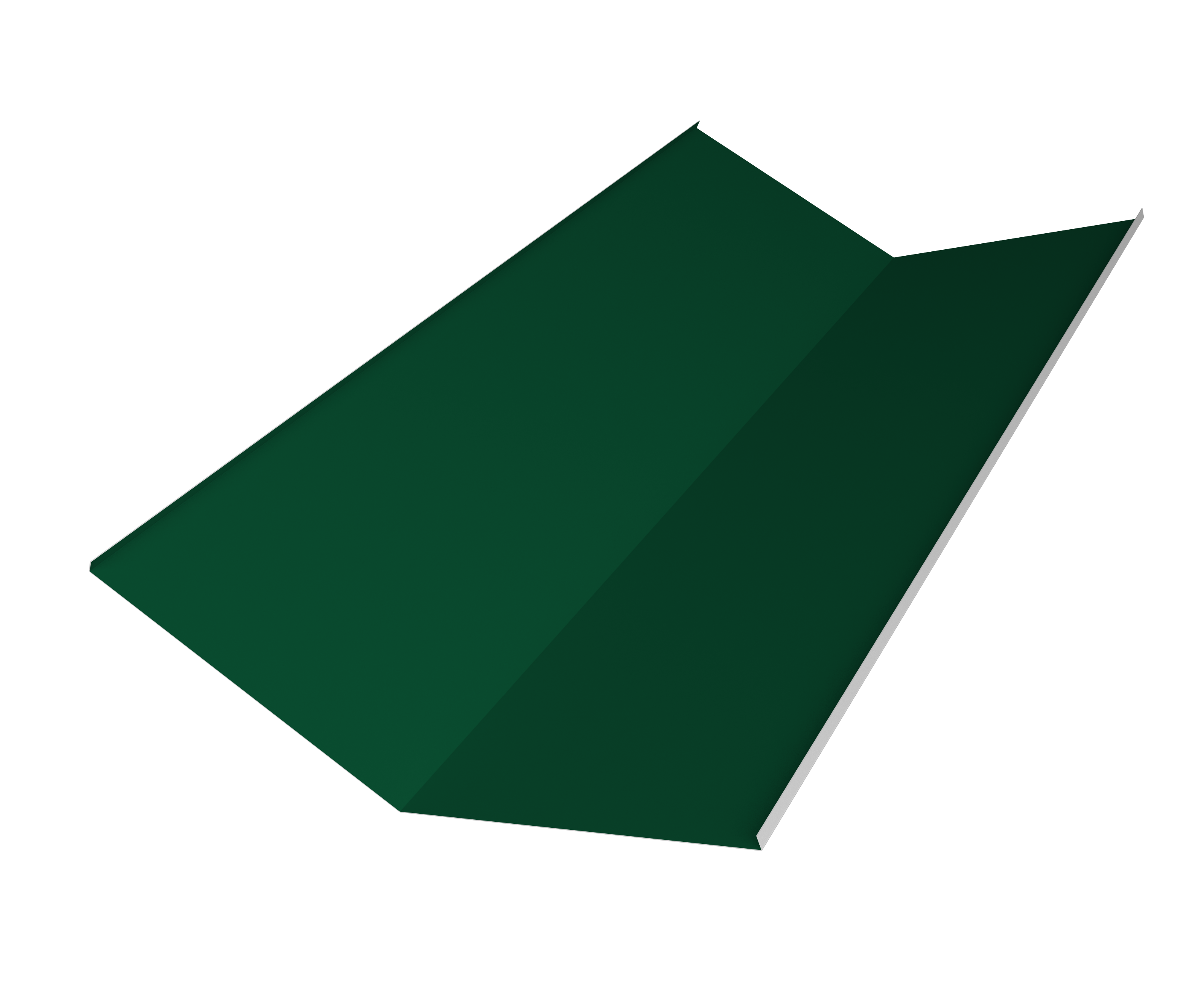 Планка ендовы нижней 300х300 0,4 PE с пленкой RAL 6005 зеленый мох (2м)