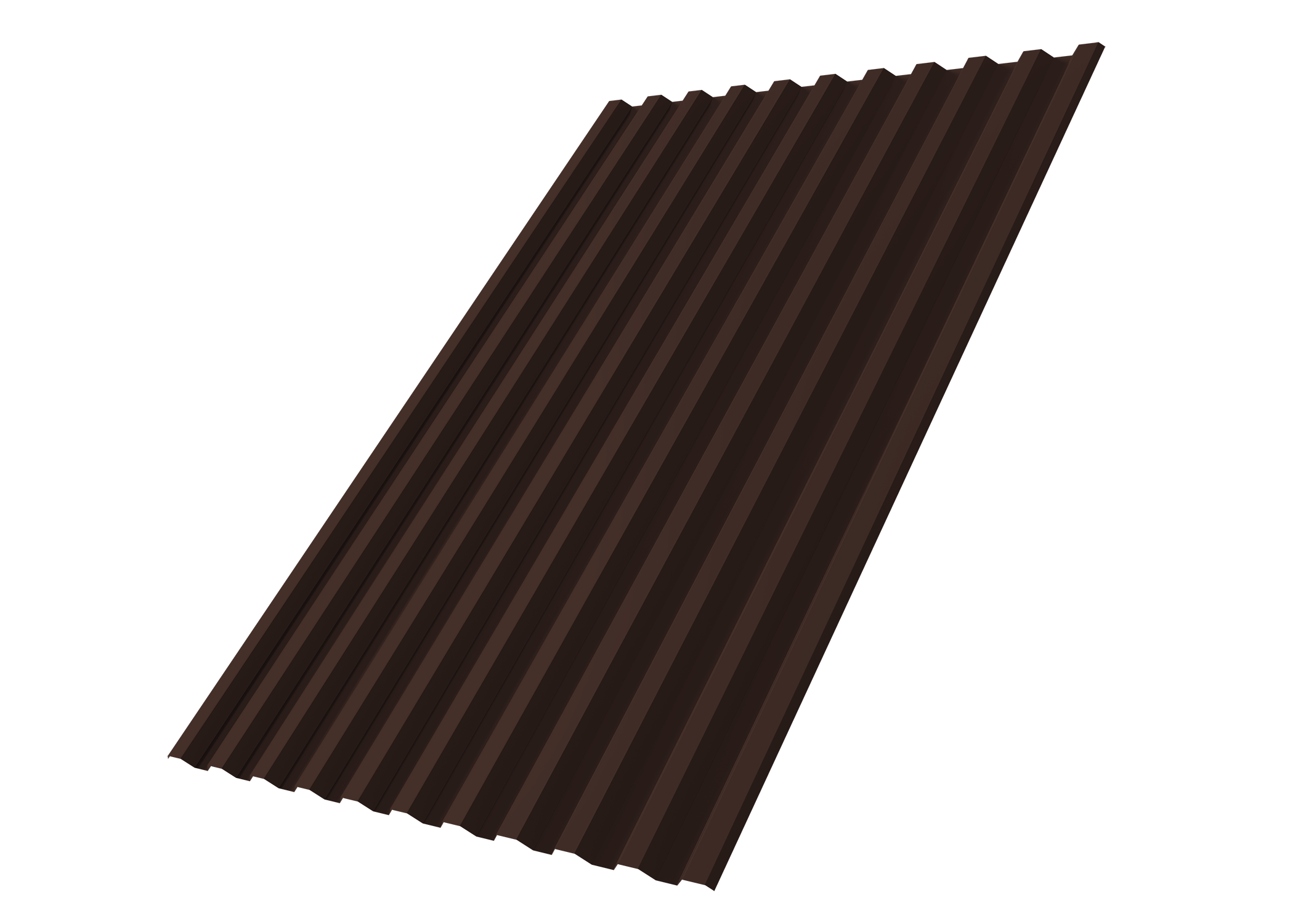 Профнастил С21R Grand Line 0,45 PE с пленкой NL 805 серо-коричневый гефест