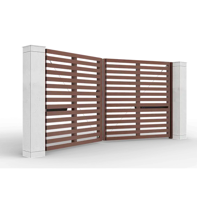 Шоколадные автоматические распашные ворота Prestige 4 на 2 метра с приводом AM-3000KIT