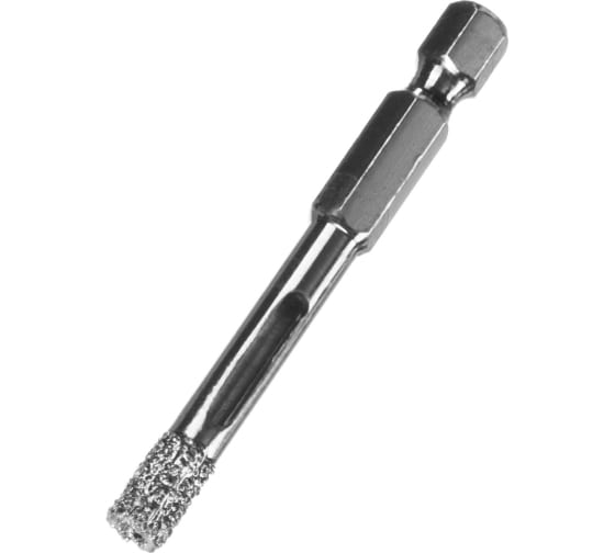 Сверло вакуумное алмазное трубчатое Зубр Профессионал (d6мм), кромка (15мм), Hex 1/4 (29865-06)