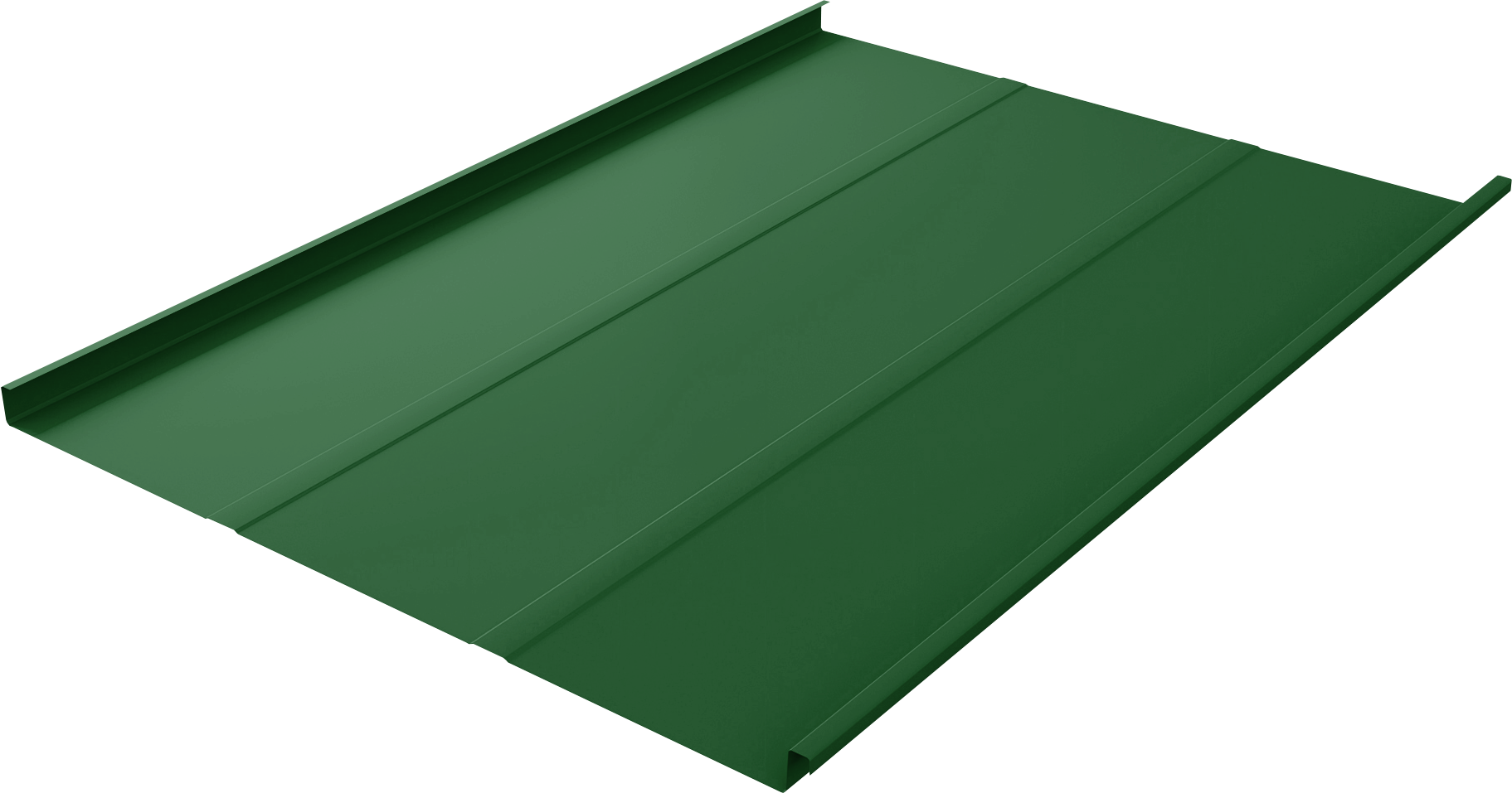 Фальц двойной стоячий Line Grand Line 0,45 PE с пленкой на замках RAL 6002 лиственно-зеленый