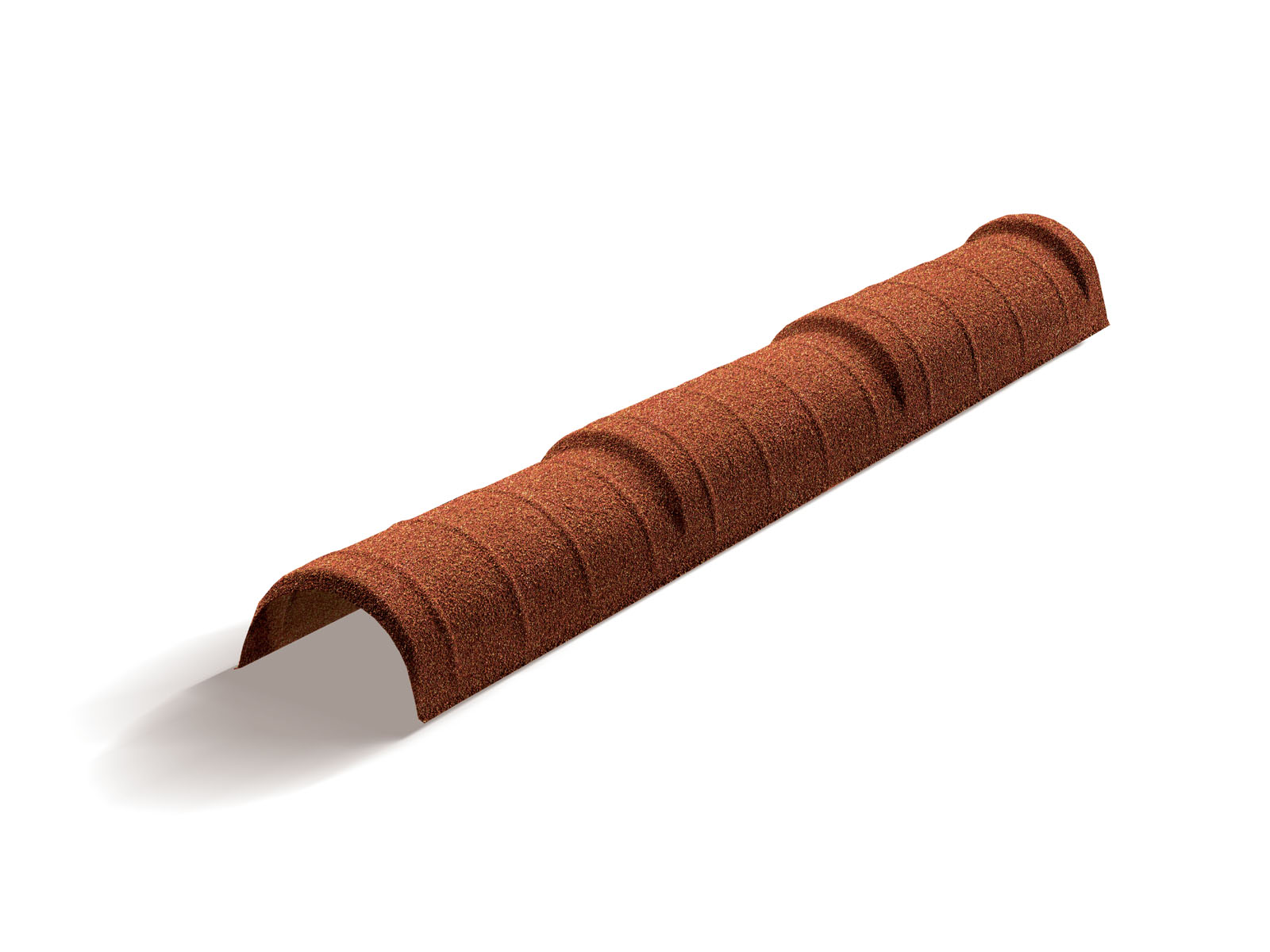 Конек полукруглый тройной для композитной черепицы Metrotile терракотовый (1,14м)