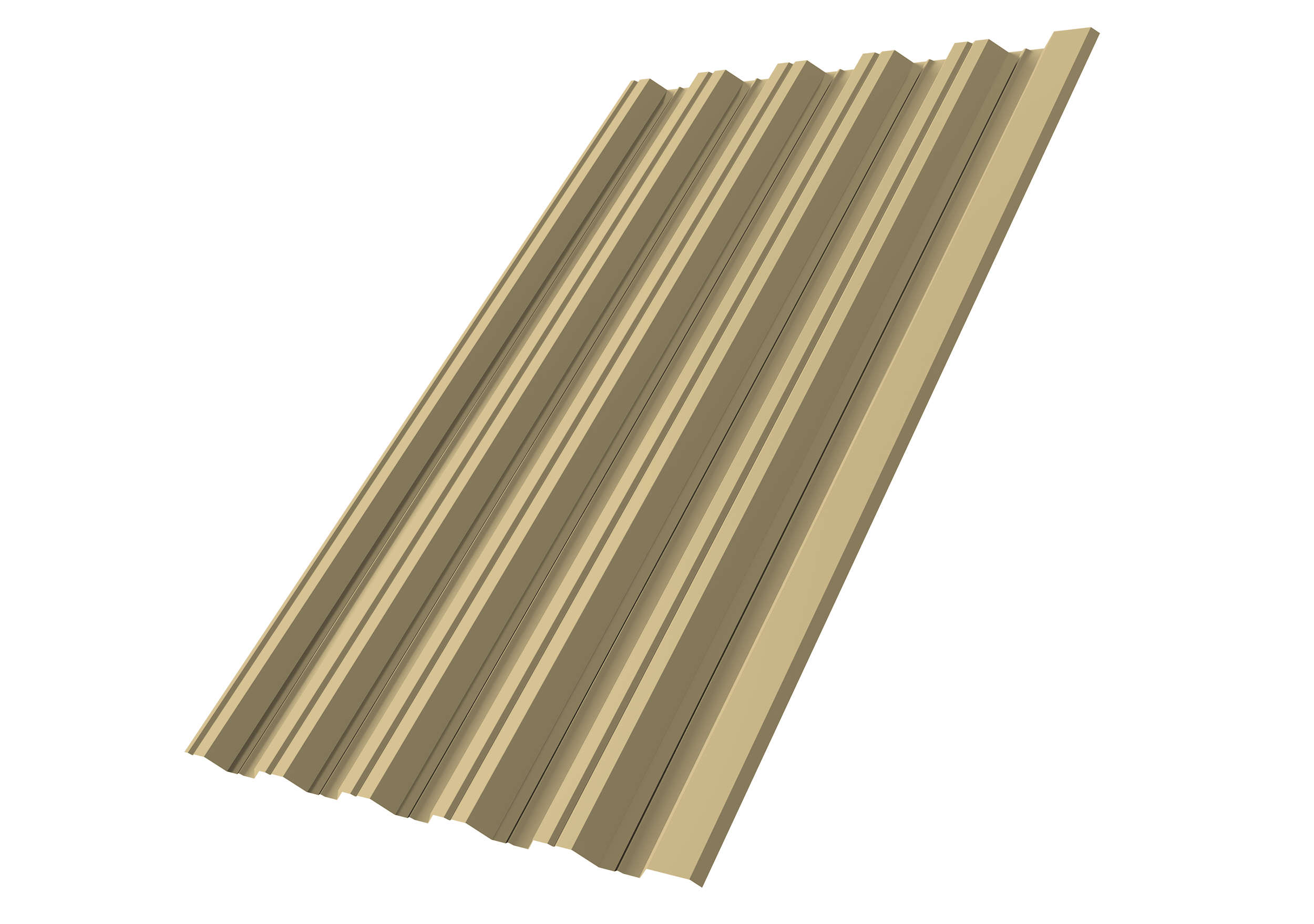 Профнастил НС35R Grand Line 0,7 PE RAL 1014 слоновая кость