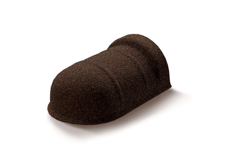 Конек торцевой полукруглый (пластиковый) для композитной черепицы Metrotile айрон-барк (0,3м)