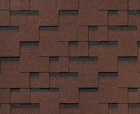 Черепица гибкая RoofShield Фемили Лайт Модерн коричневый с оттенением