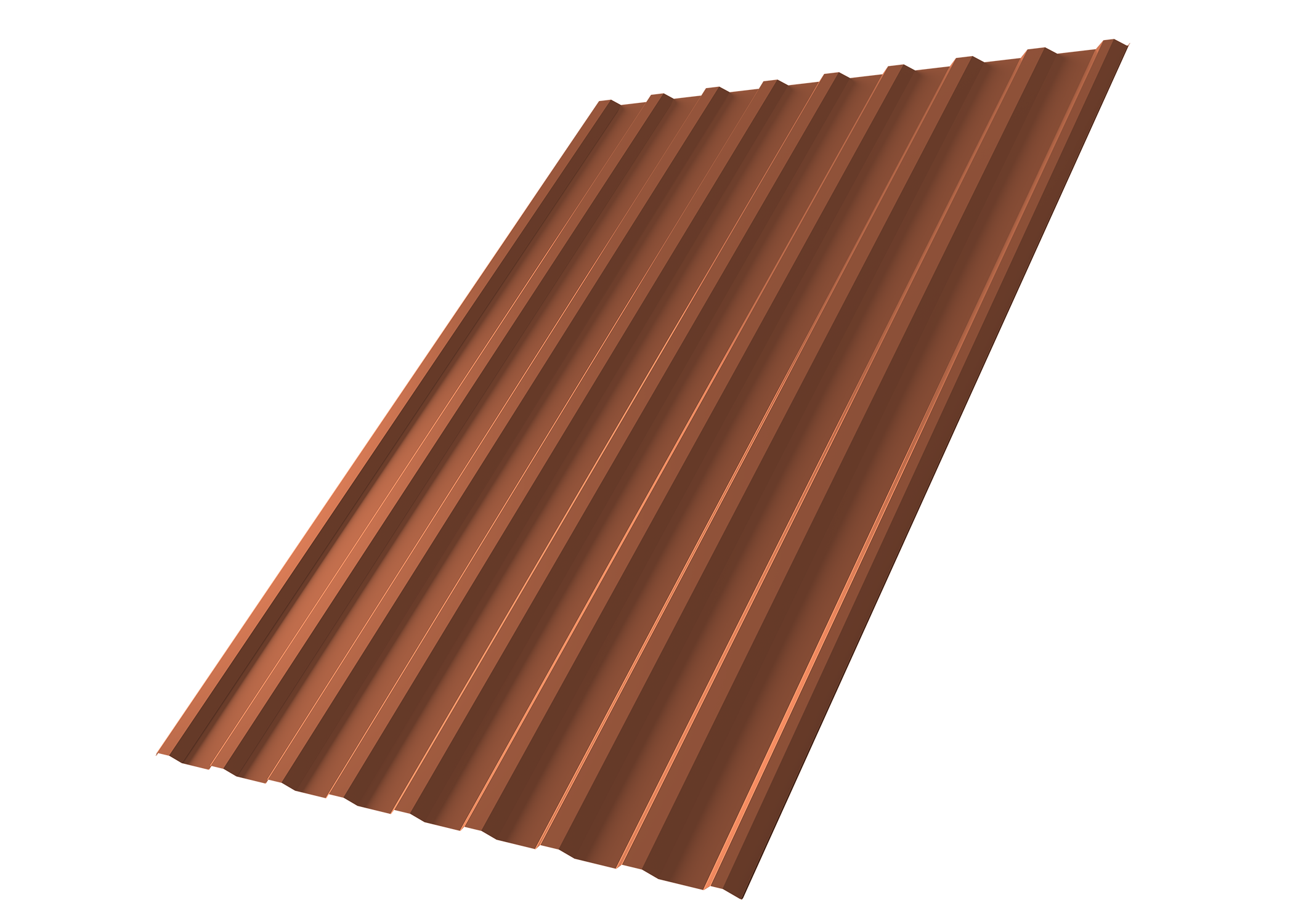 Профнастил С20R Grand Line 0,5 Satin RAL 8004 терракота