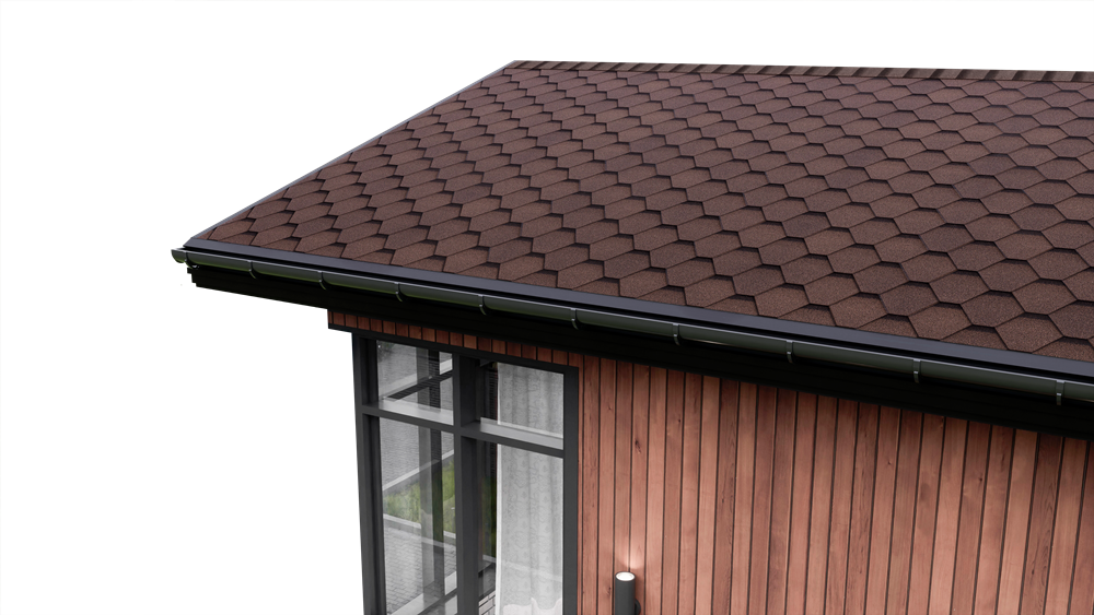 Черепица гибкая ТЕХНОНИКОЛЬ Roofmast Соната коричневый базальт