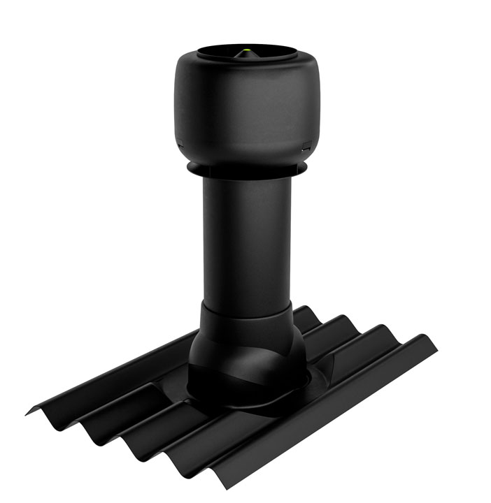 Комплект утеплённой трубы для Ондулина Смарт черный