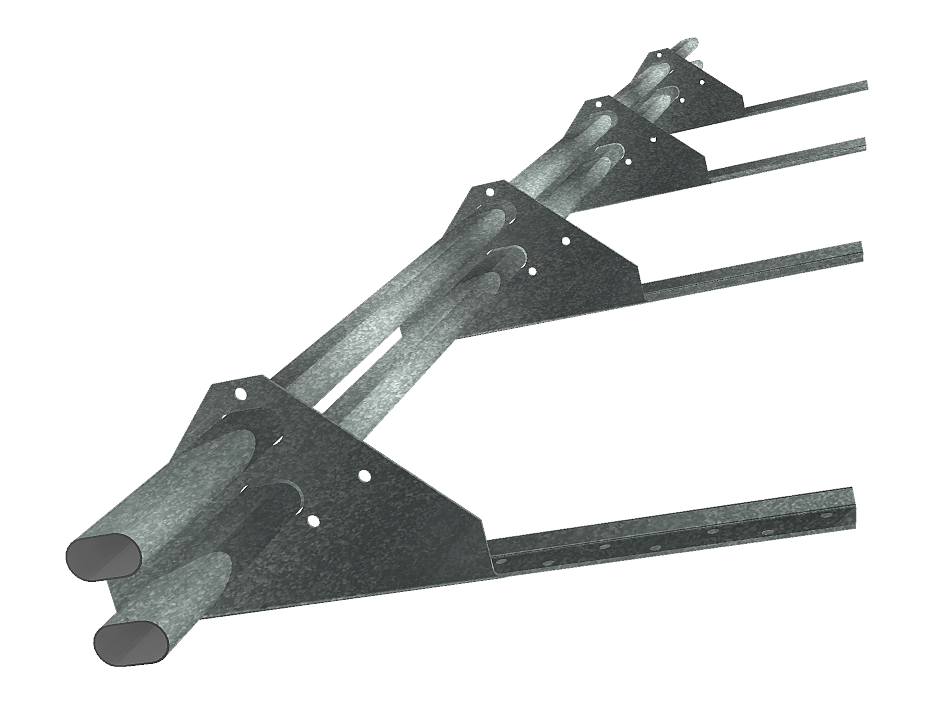 Снегозадержатель трубчатый на сендвич-панель/профнастил оцинкованный 3м