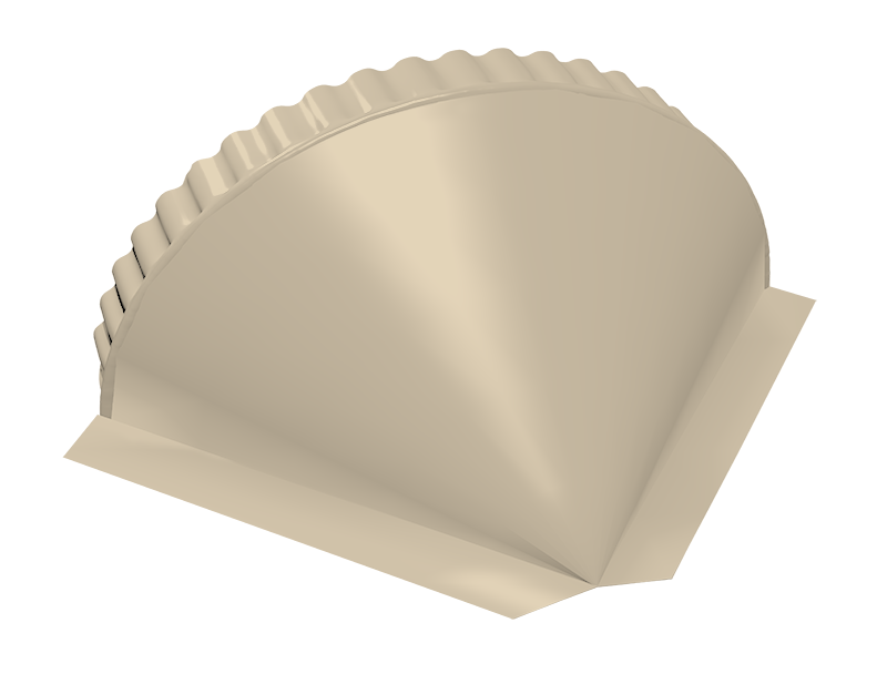 Заглушка малая конусная 0,45 PE RAL 1015 светлая слоновая кость