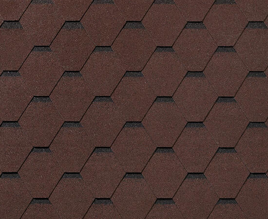 Черепица гибкая RoofShield Фемили Лайт Стандарт коричневый с оттенением