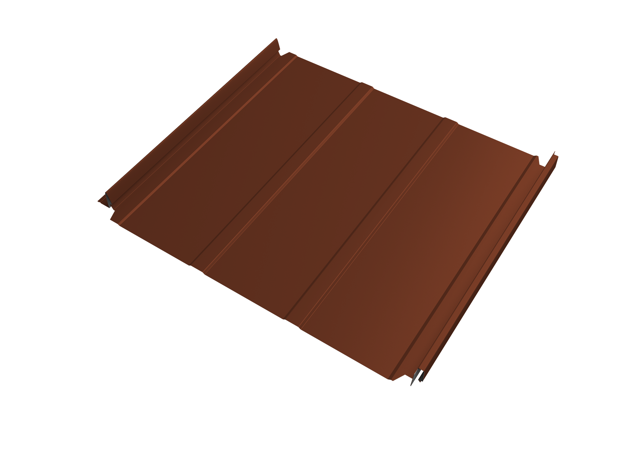 Кликфальц Double Pro Line Grand Line 0,45 PE с пленкой на замках RAL 8004 терракота