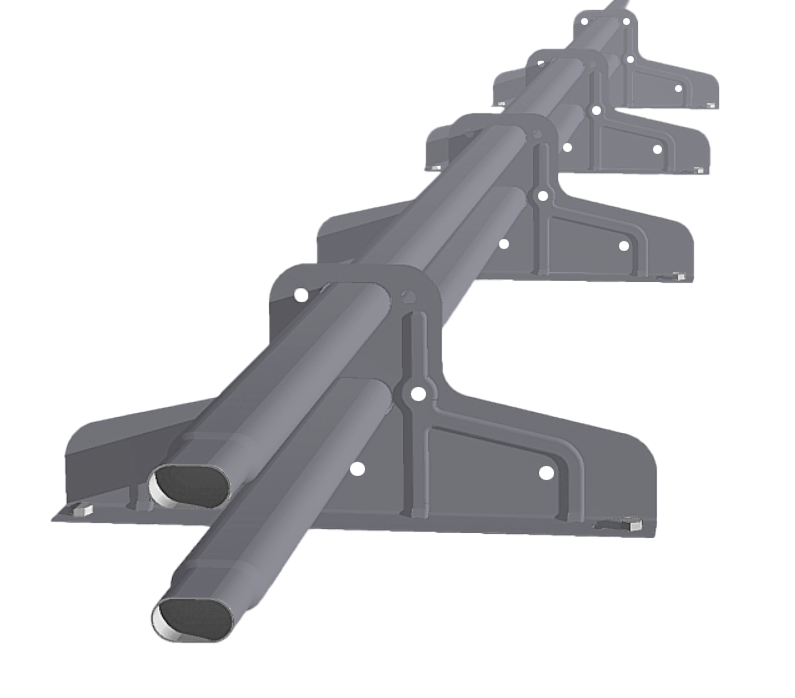 Снегозадержатель Стандарт Т4 d 40х20 RAL 7004 (3м)