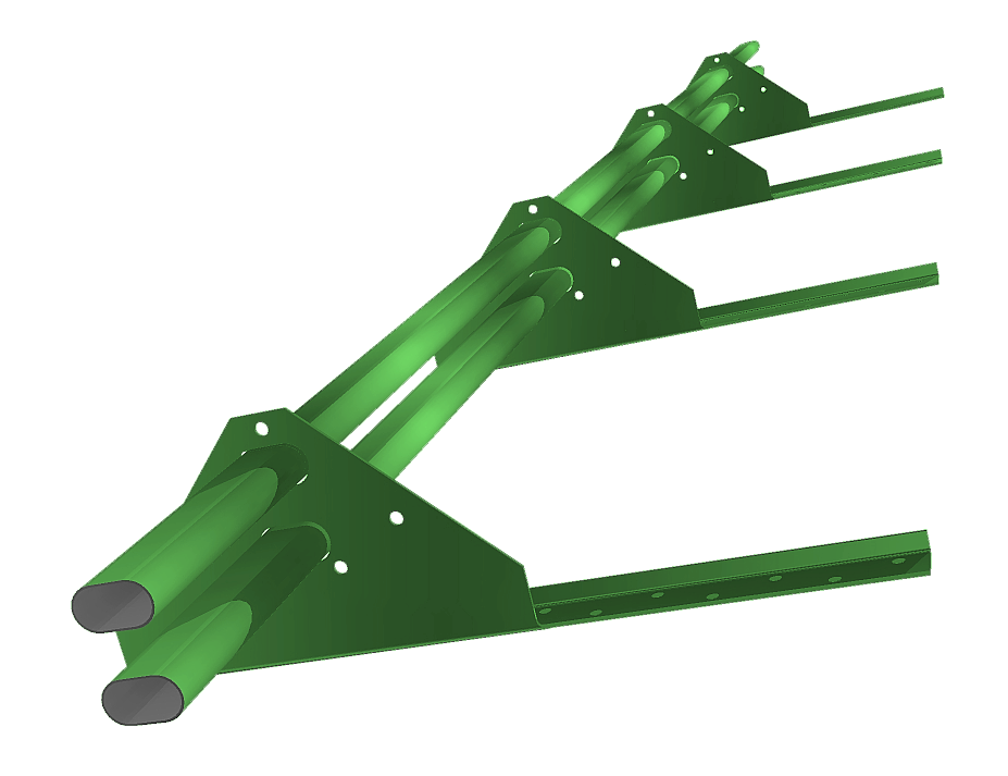 Снегозадержатель трубчатый на сендвич-панель/профнастил RAL 6018 3м
