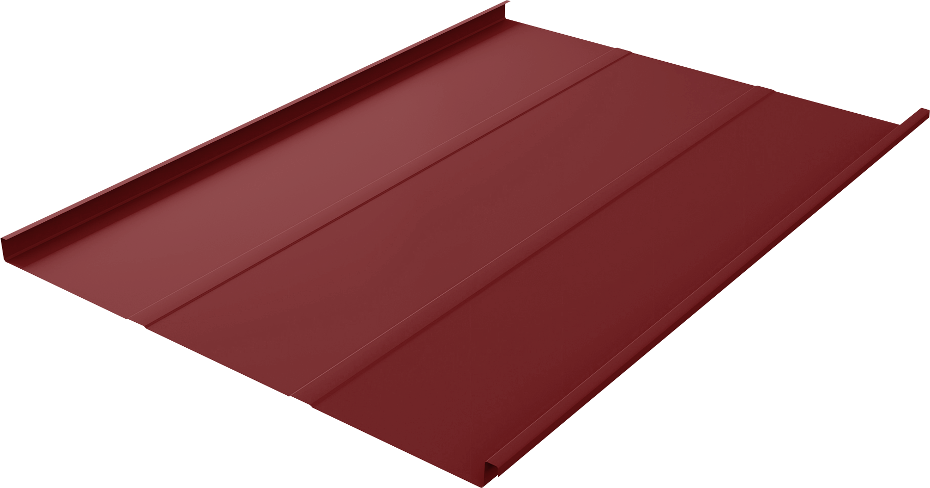 Фальц двойной стоячий Line Grand Line 0,7 PE с пленкой на замках RAL 3011 коричнево-красный