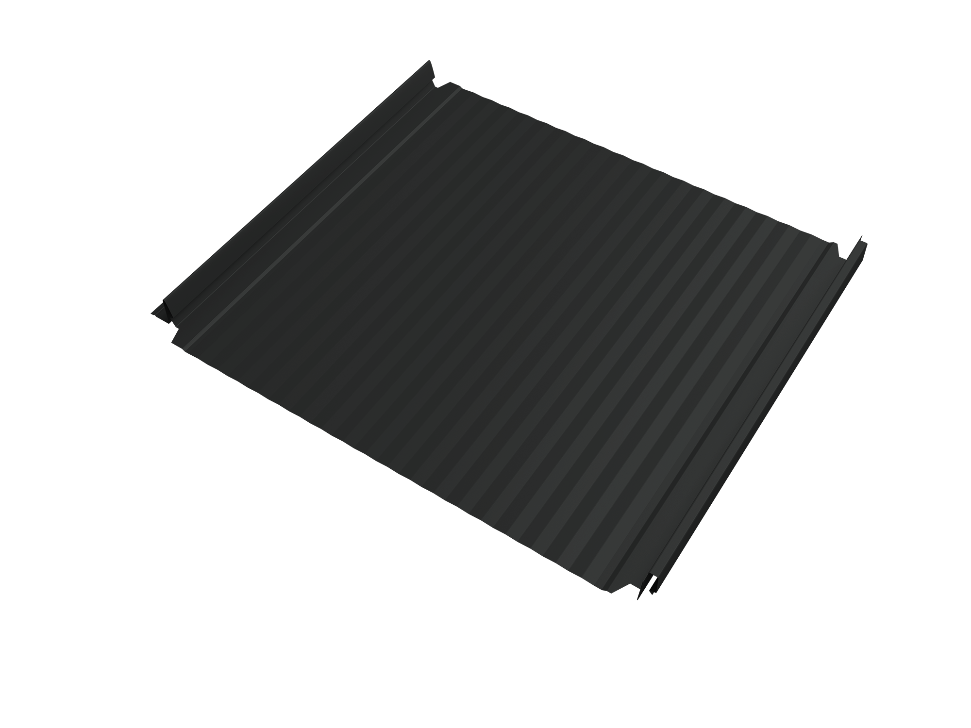 Кликфальц Double Pro Gofr Grand Line 0,5 Velur X с пленкой на замках RAL 7016 антрацитово-серый