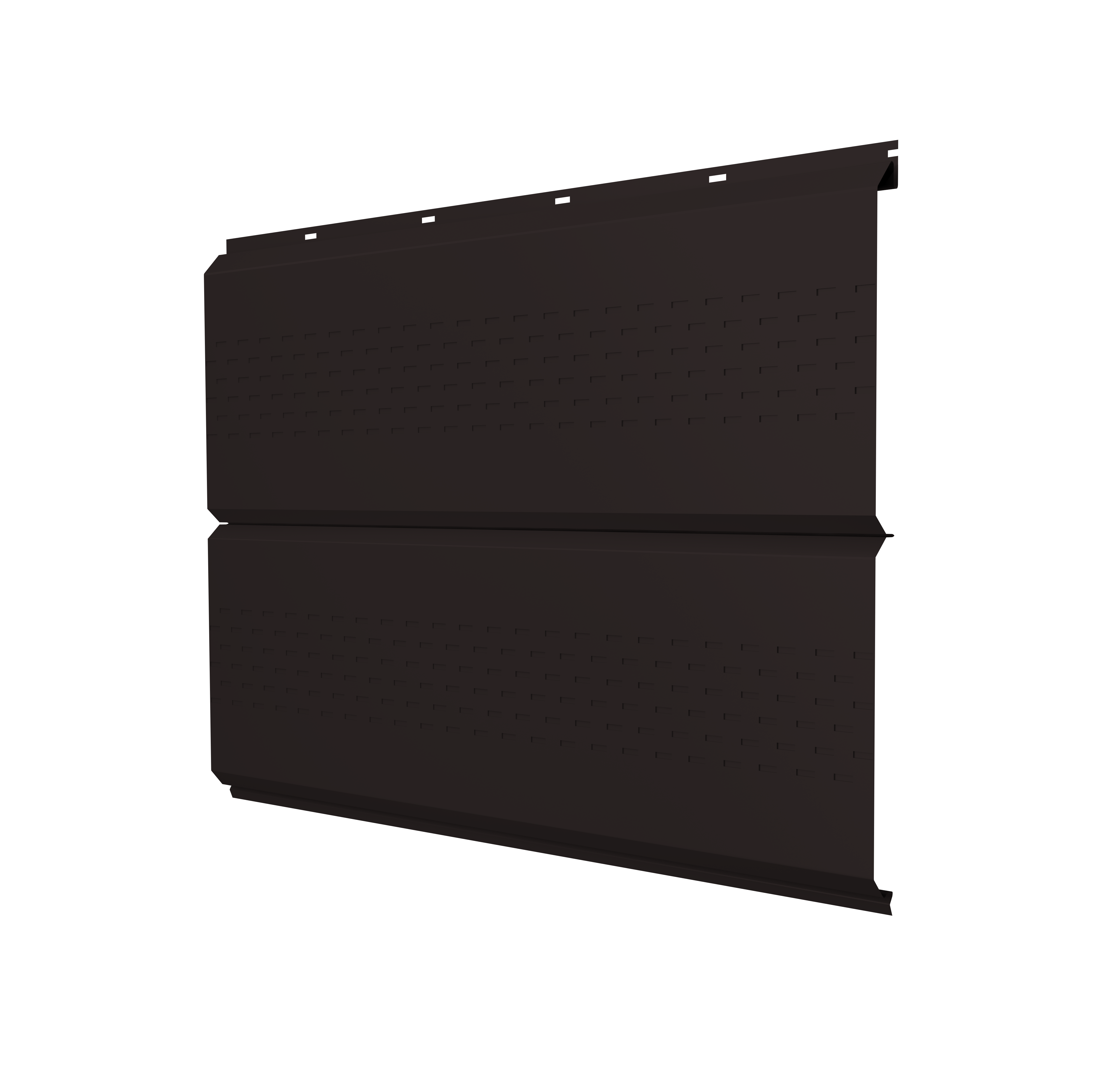 Софит ЭкоБрус new Grand Line c перфорацией 0,45 Drap TR с пленкой RAL 9005 черный