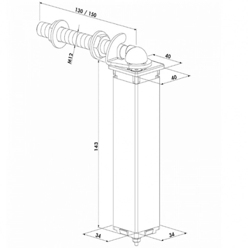 Пружинная петля для калитки locinox Арт SWING40-150