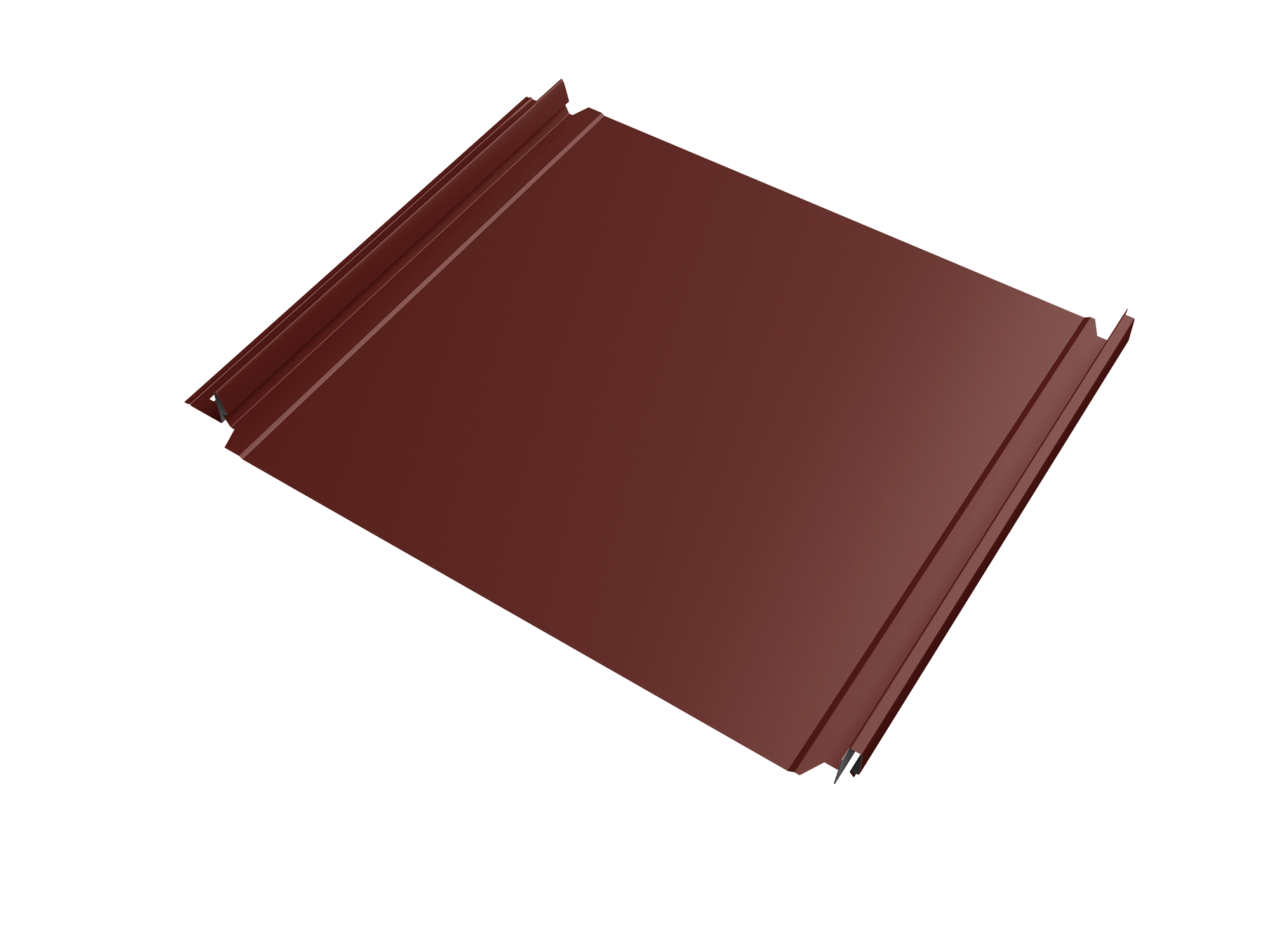 Кликфальц Double Pro Grand Line 0,5 Satin с пленкой на замках RAL 3009 оксидно-красный