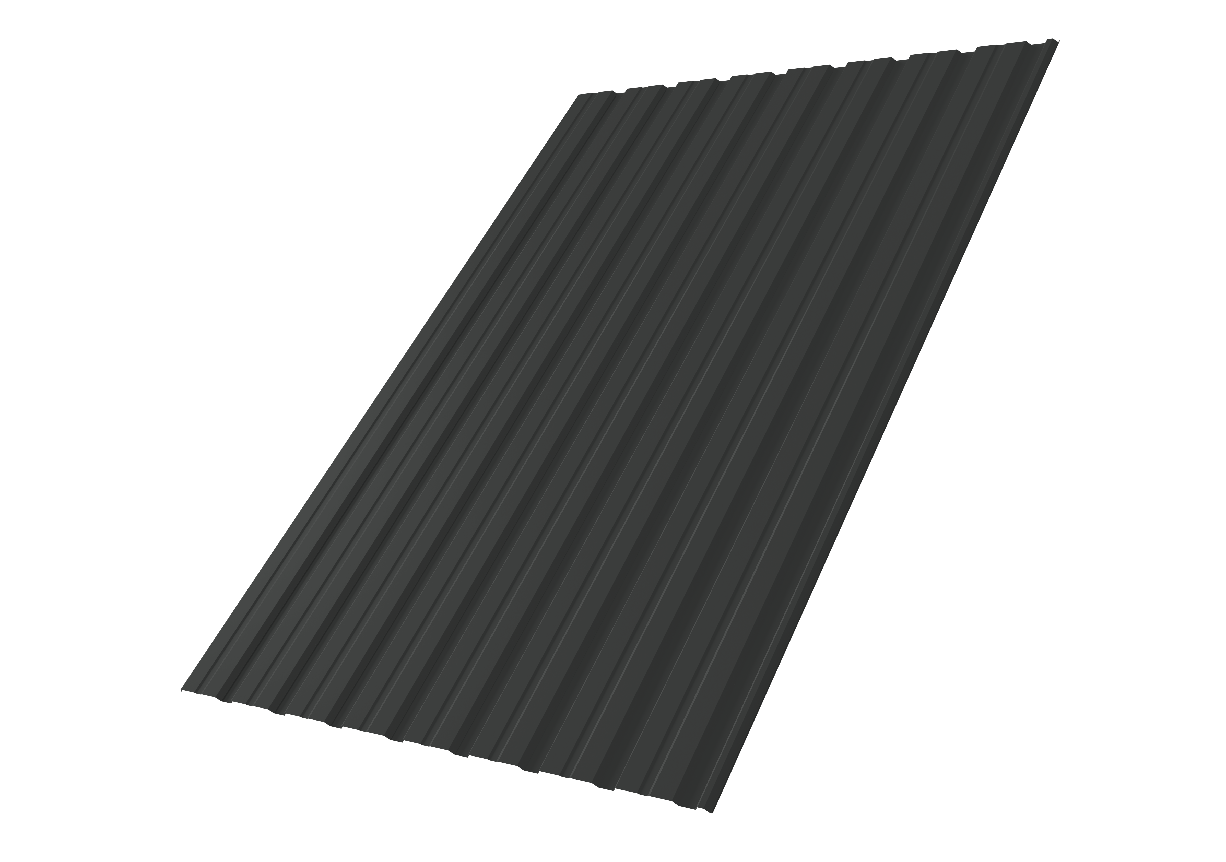 Профнастил С10R Grand Line 0,5 PurLite Matt RAL 7016 антрацитово-серый