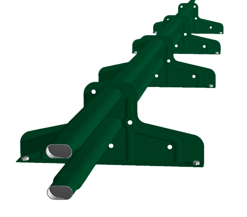 Снегозадержатель Стандарт Т4 d 40х20 RAL 6005 (3м)