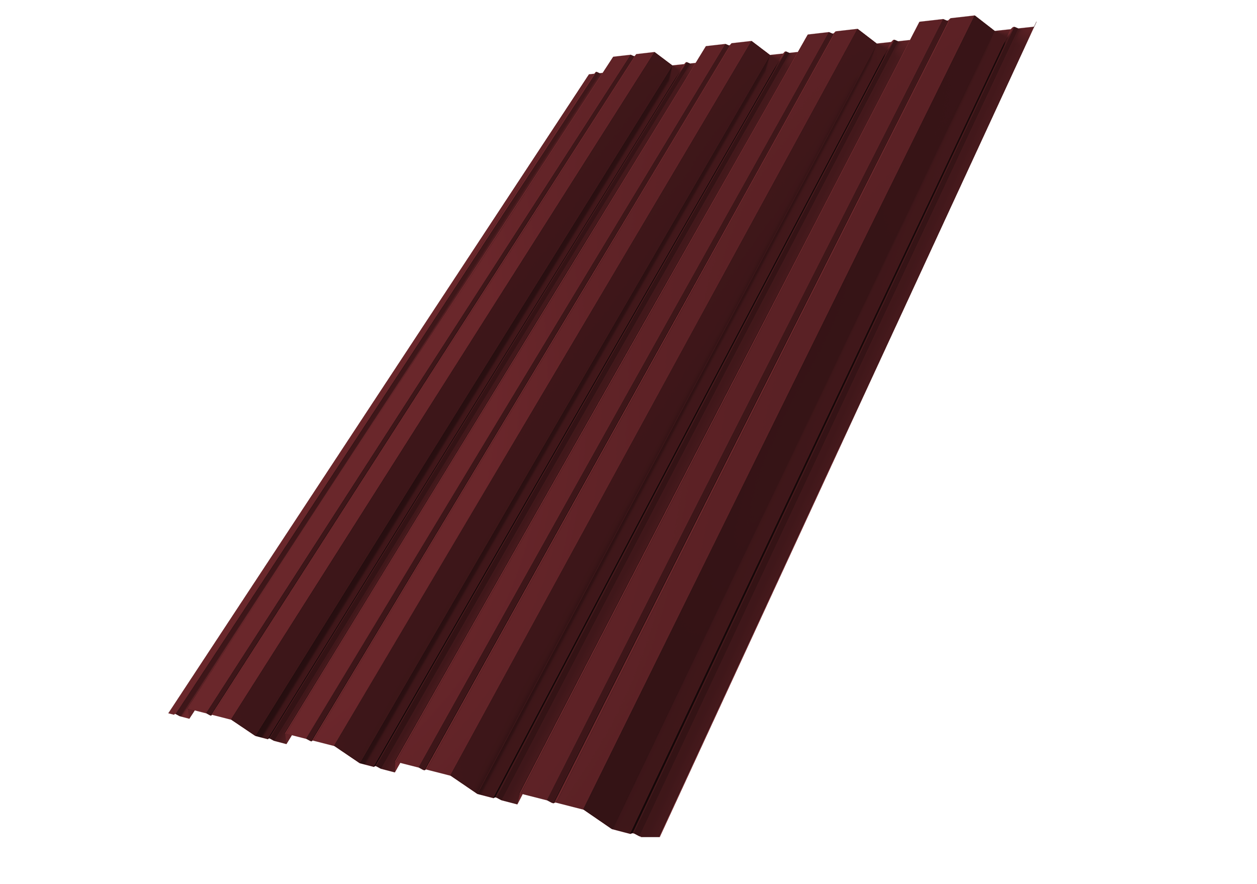 Профнастил НС44A Grand Line 0,5 Satin Matt TX RAL 3005 красное вино