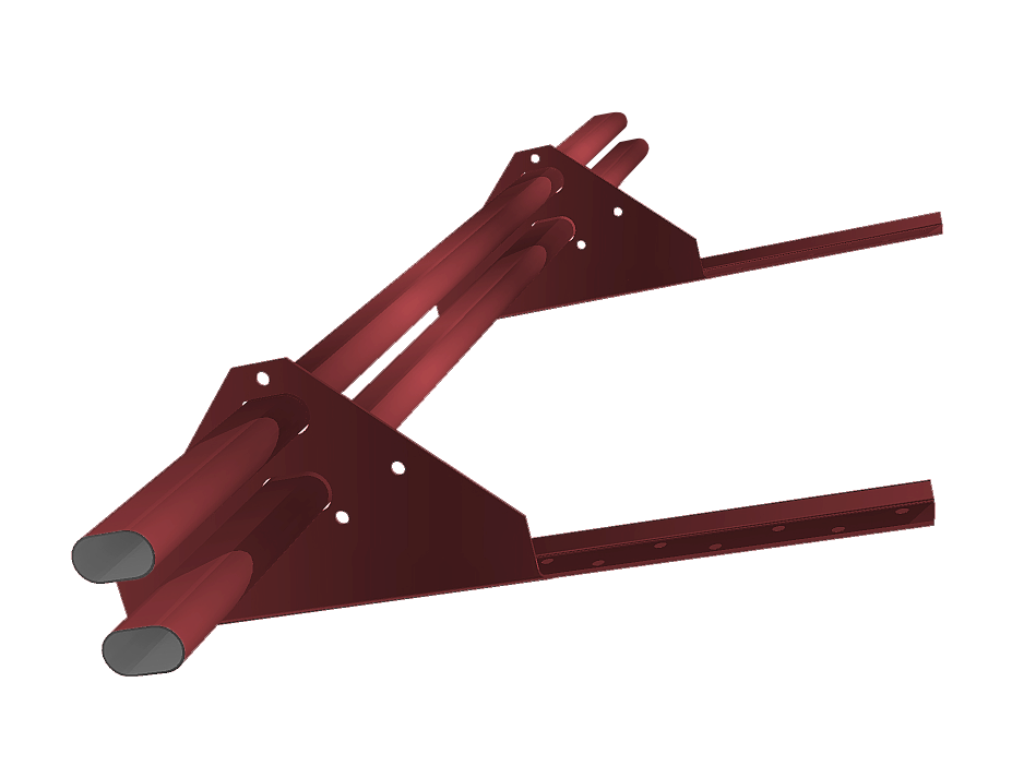 Снегозадержатель трубчатый на сендвич-панель/профнастил RAL 3011 1м