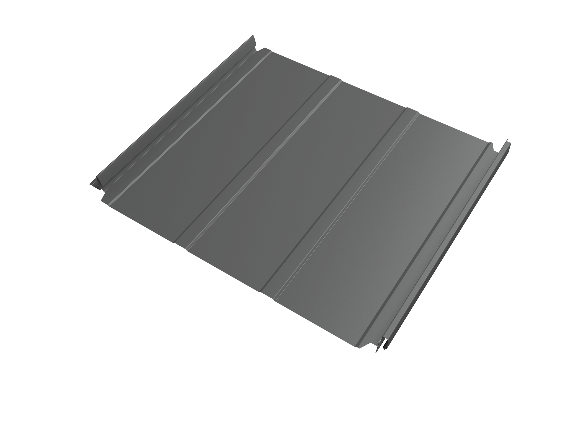 Кликфальц Double Pro Line Grand Line 0,5 Satin с пленкой на замках RAL 9006 бело-алюминиевый