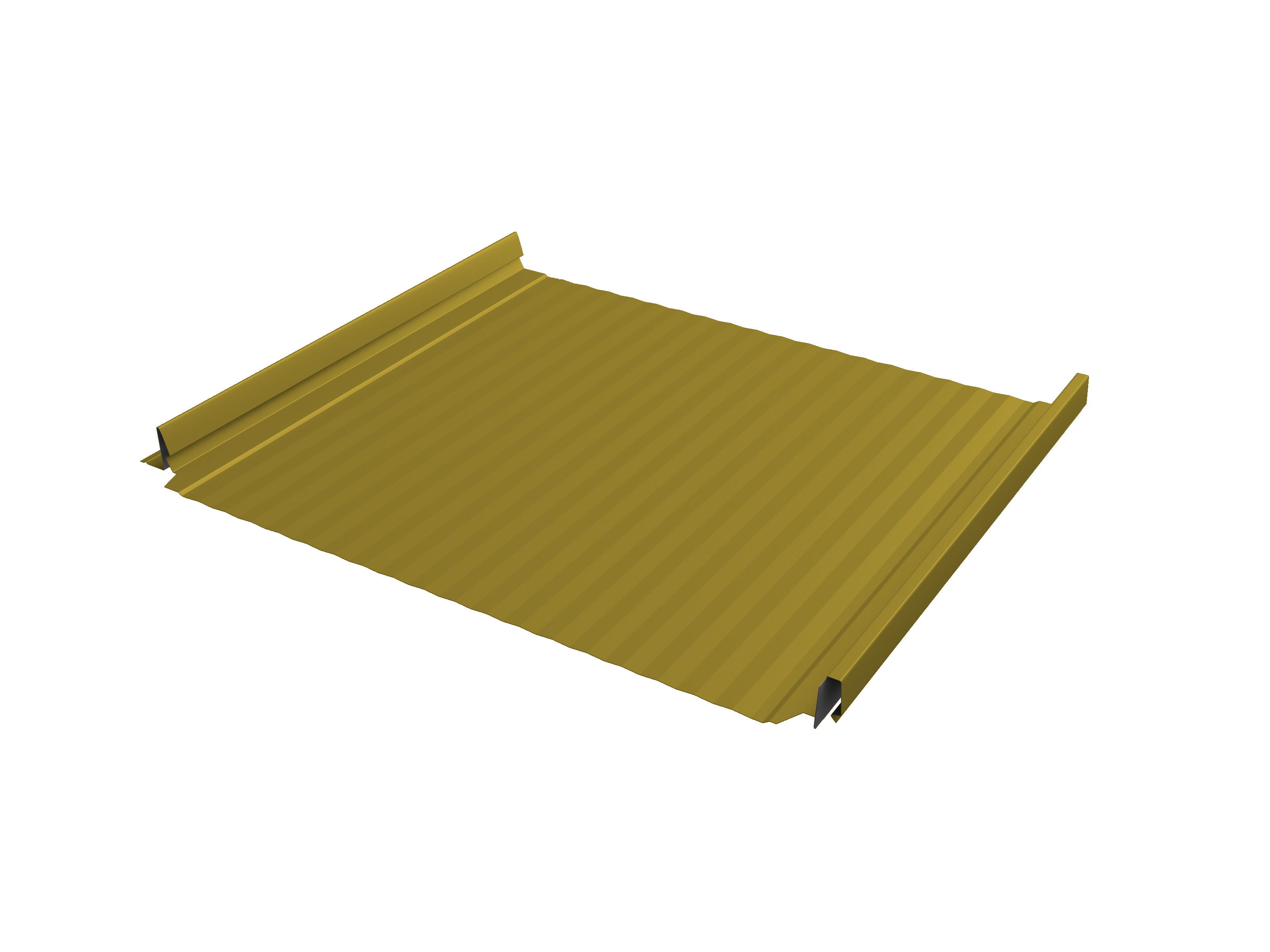 Кликфальц Pro Gofr Grand Line 0,45 PE с пленкой на замках RAL 1018 цинково-желтый