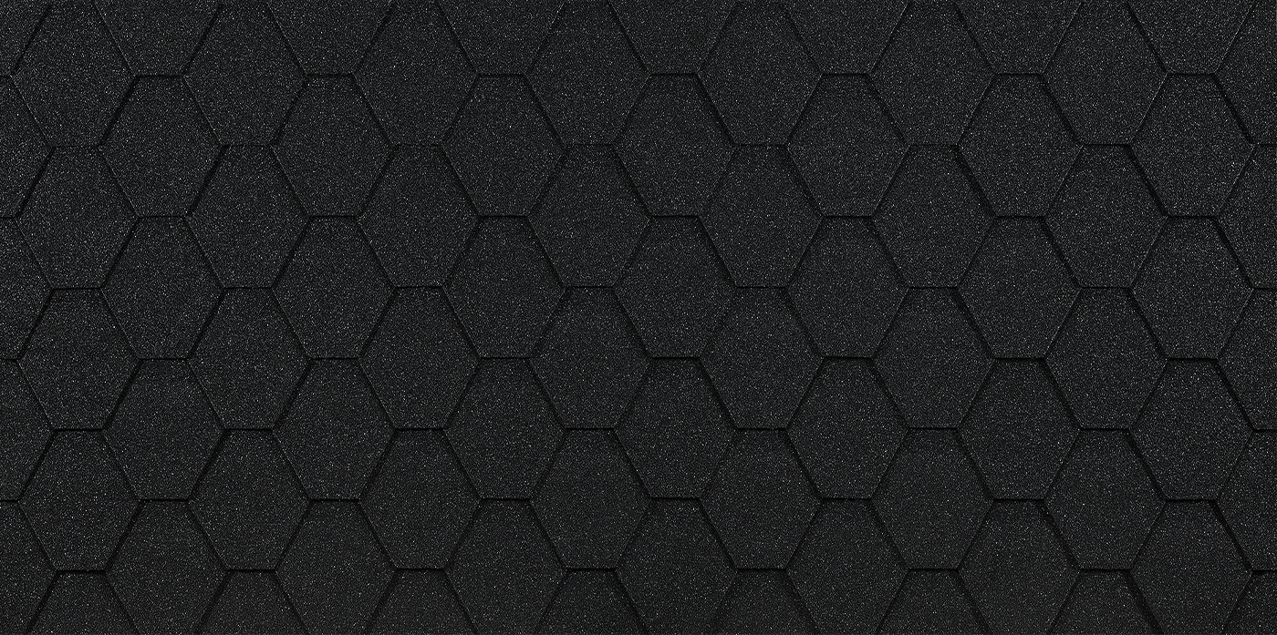 Черепица гибкая Docke Pie Eurasia Шестигранник черный